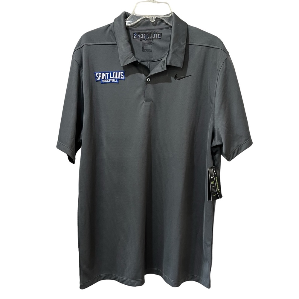 Nike Dri Fit‎ Mens Standard Fit SLU Billikens Basketball Polo Shirt Large NEW
